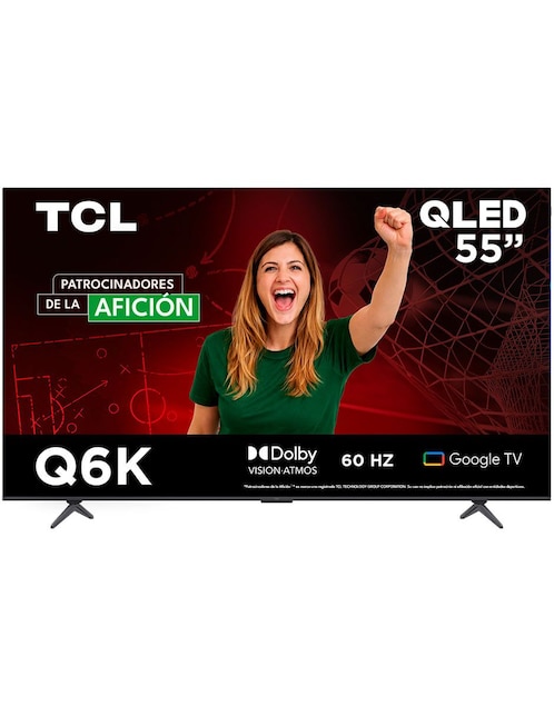 Pantalla QLED de 55 pulgadas 4K/UHD 55Q6K con Google TV
