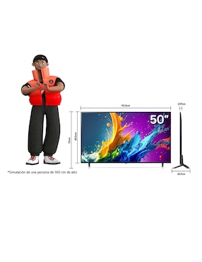 Pantalla Smart TV LG QNED de 50 pulgadas 4K 50QNED80TSA con WebOS