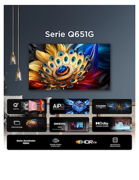 Pantalla Tcl QLED de 98 pulgadas 4K/UHD 98Q651G con Google TV