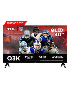 Pantalla TCL QLED de 43 pulgadas 4K/UHD 43Q6K con Google TV