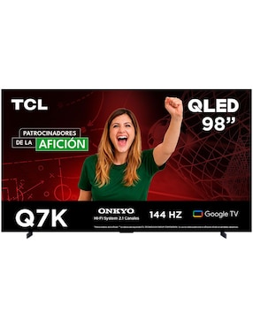 Pantalla Tcl QLED de 98 pulgadas 4K/UHD 98Q7K con Google TV