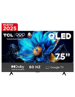 Pantalla Tcl QLED de 75 pulgadas 4K/UHD 75Q6K con Google TV