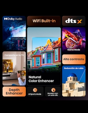 Pantalla Hisense LED de 32 pulgadas 4K/UHD 32A4NV con vidaa