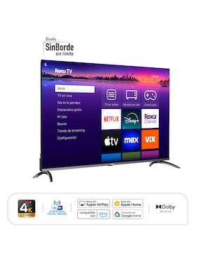 Pantalla Smart TV Hyundai QLED de 60 pulgadas 4K/UHD HYLED6007QR con Roku TV con AI Transparente