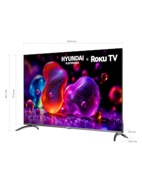Pantalla Smart TV Hyundai QLED de 60 pulgadas 4K/UHD HYLED6007QR con Roku TV con AI Transparente