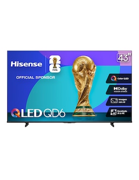 Pantalla Smart TV Hisense QLED de 43 pulgadas 4K/UHD 43QD6QV