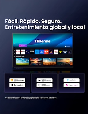 Pantalla Smart TV Hisense QLED de 43 pulgadas 4K/UHD 43QD6QV
