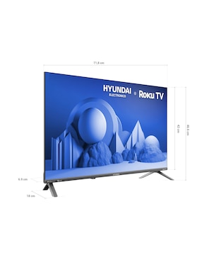 Pantalla Smart TV Hyundai Qled 32 pulgadas Full HD HYLED3258QR con Roku Tv