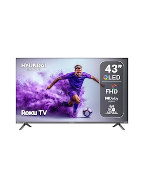 Pantalla Smart TV Hyundai QLED de 43 pulgadas Full HD HYLED4327QR con Roku TV