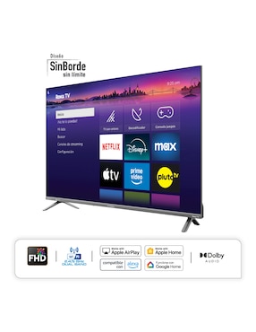 Pantalla Smart TV Hyundai QLED de 43 pulgadas Full HD HYLED4327QR con Roku TV