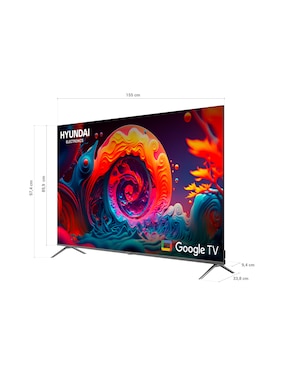 Pantalla Smart TV Hyundai QLED 70 pulgadas 4K/UHD HYLED7007QG Google Tv