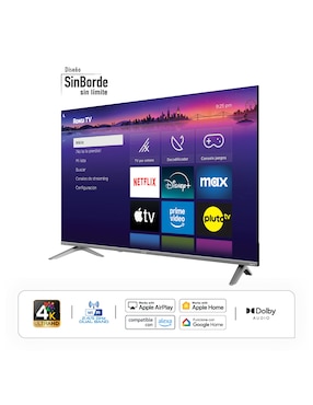 Pantalla Smart TV Hyundai QLED de 55 pulgadas 4K/UHD HYLED5531QR con Roku TV