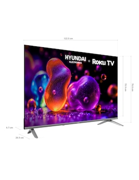 Pantalla Smart TV Hyundai QLED de 55 pulgadas 4K/UHD HYLED5531QR con Roku TV