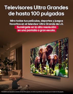 Pantalla smart TV LG QNED de 100 pulgadas 4K 100QNED86AS con evo AI