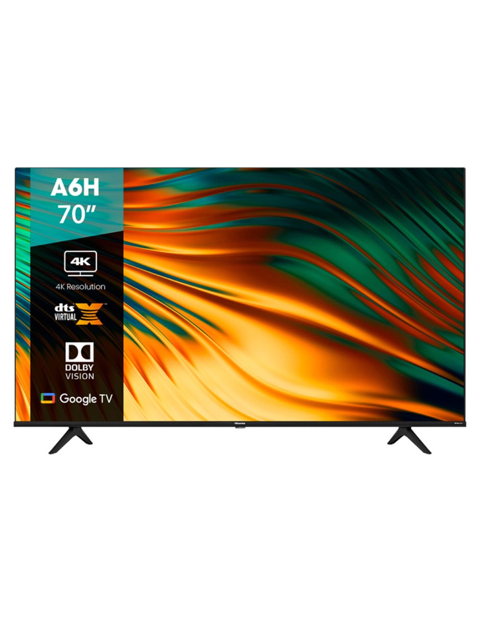Pantalla Hisense LED de 70 pulgadas 4k uhd 70a6h con google tv