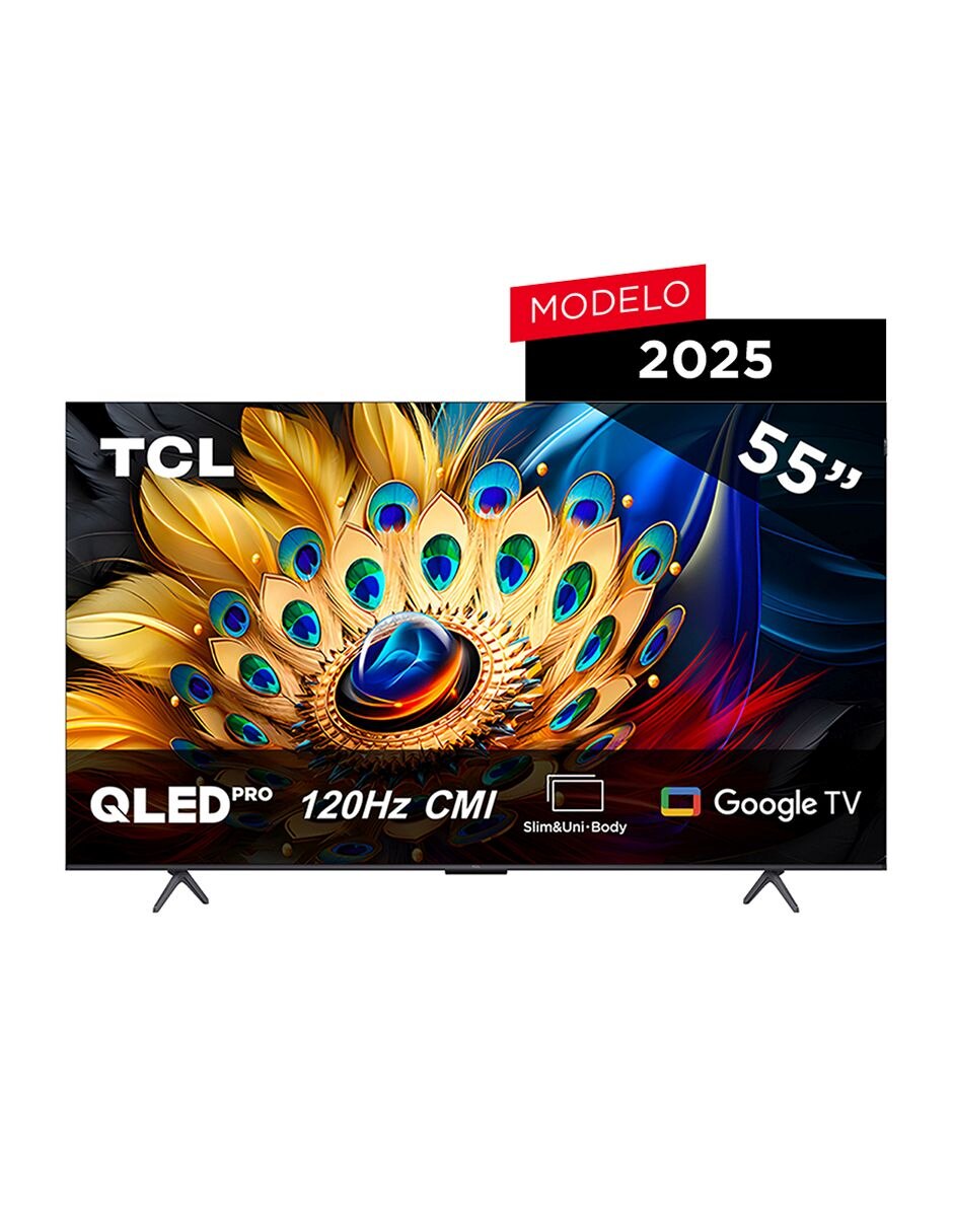 Pantalla TCL Qled de 55 pulgadas 4K UHD 55q651g con google tv