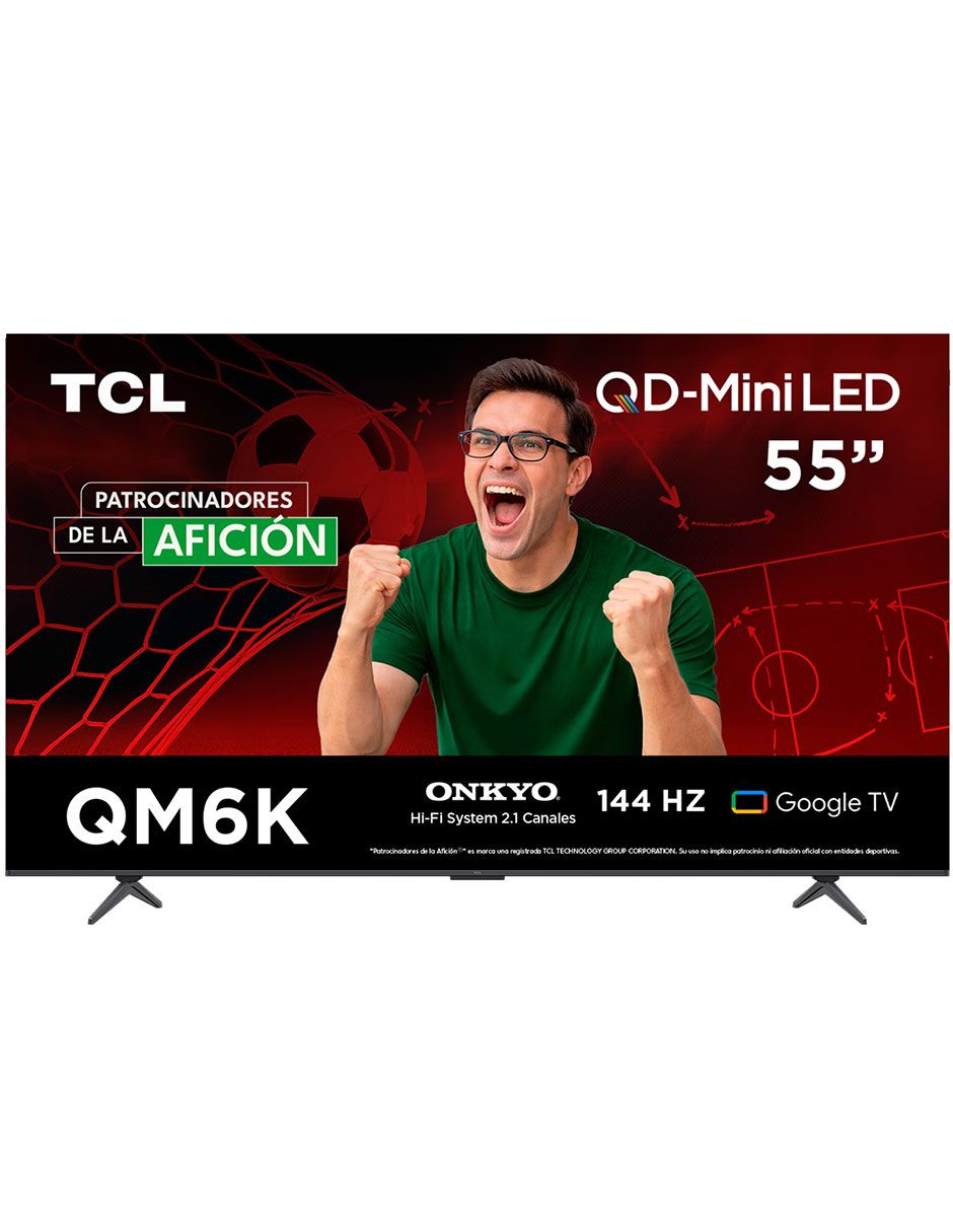 Pantalla QD- mini LED de 55 pulgadas 4K/UHD 55QM6K con Google TV 1