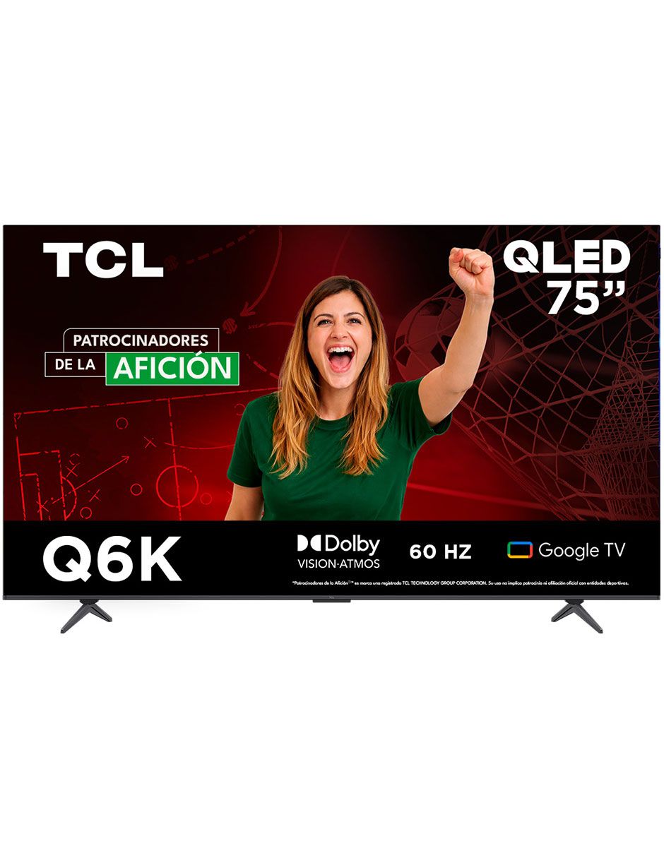 Pantalla QLED de 75 pulgadas 4K/UHD 75Q6K con Google TV