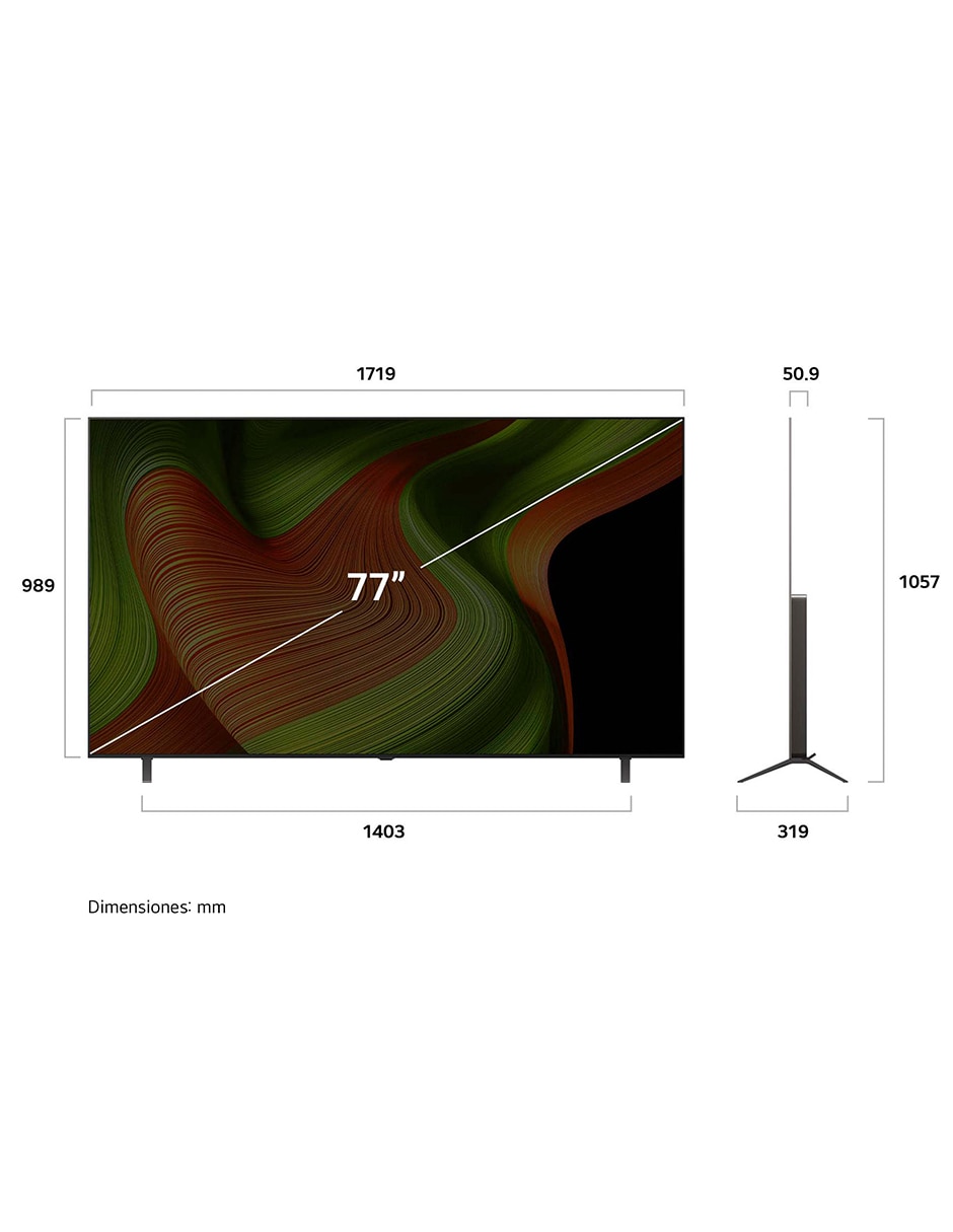 Pantalla Lg OLED de 77 pulgadas 4K/UHD OLED77B5 con AI webOS 7