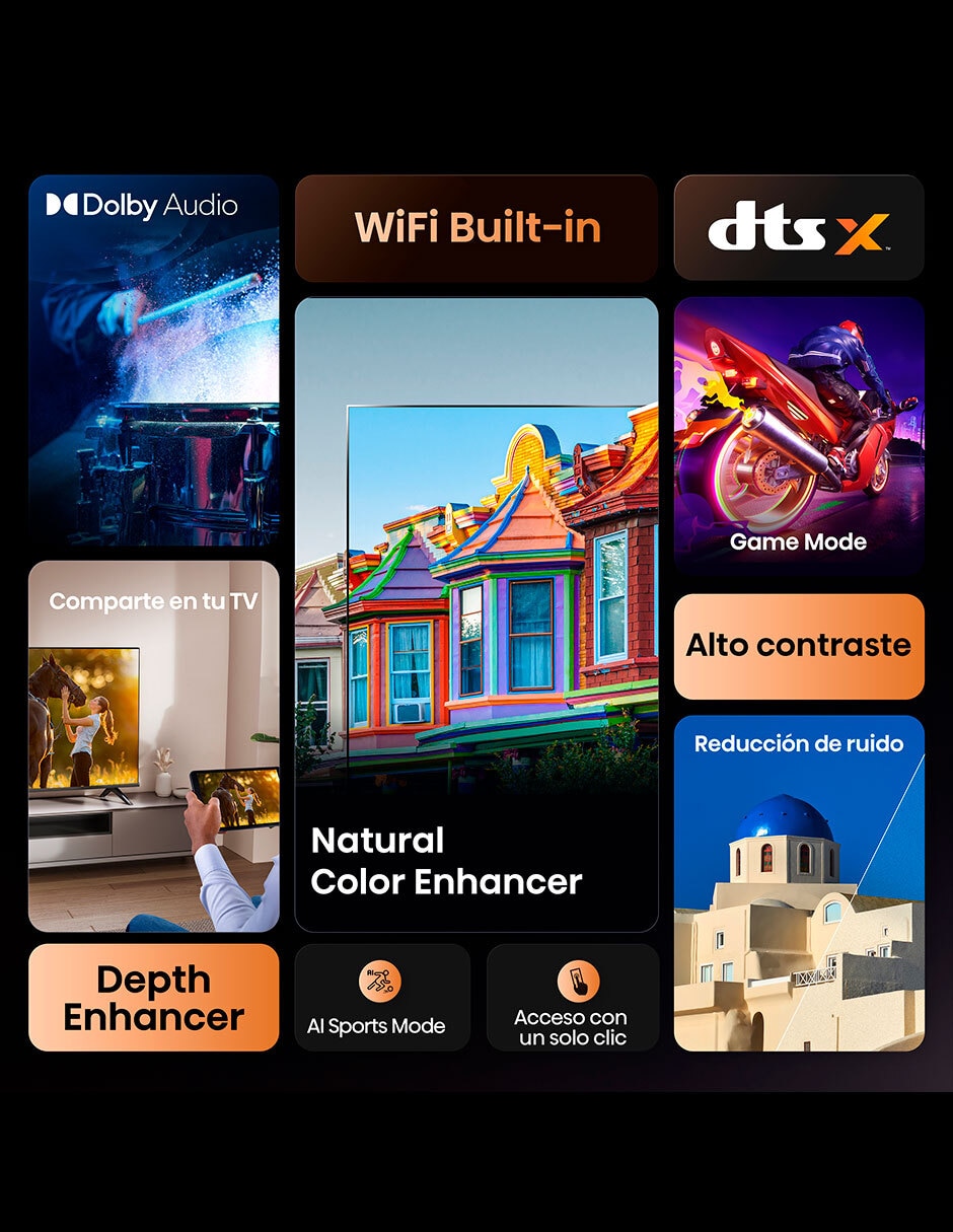 Pantalla LED de 32 pulgadas 4K/UHD 32A4NV con vidaa 12