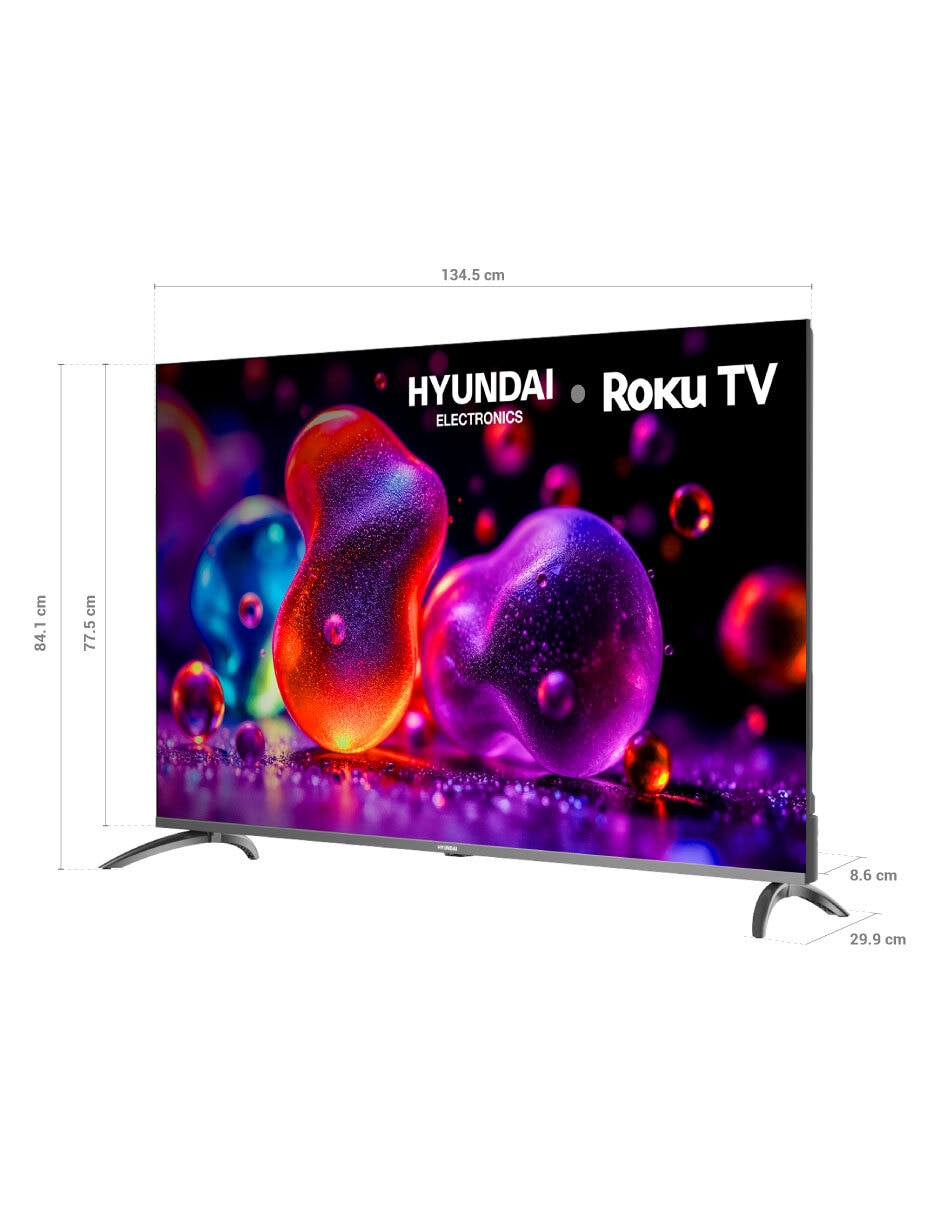 Pantalla Smart TV QLED de 60 pulgadas 4K/UHD HYLED6007QR con Roku TV con AI Transparente 16