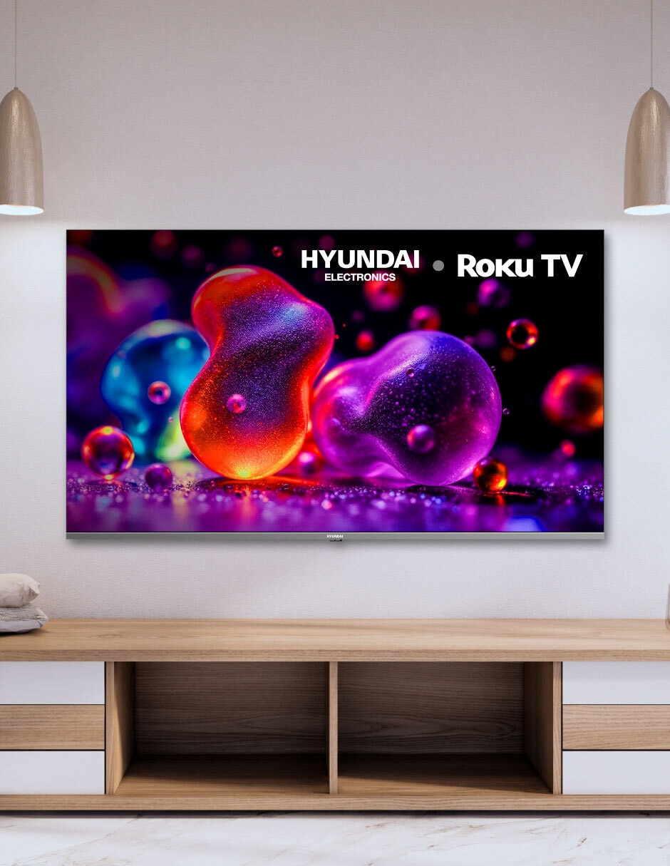 Pantalla Smart TV QLED de 60 pulgadas 4K/UHD HYLED6007QR con Roku TV con AI Transparente 4