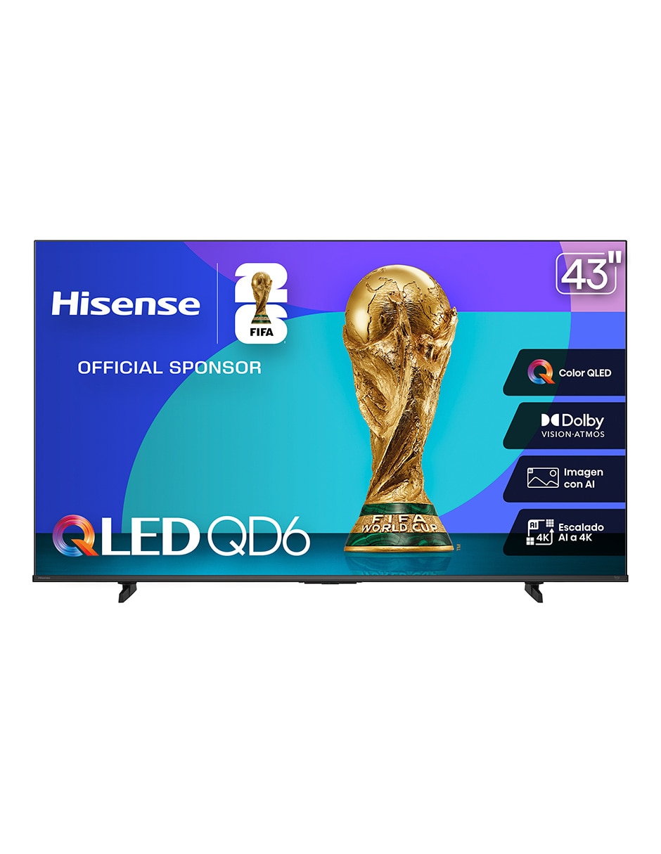 Pantalla Smart TV QLED de 43 pulgadas 4K/UHD 43QD6QV