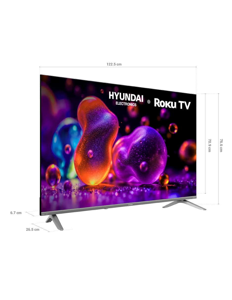 Pantalla Smart TV QLED de 55 pulgadas 4K/UHD HYLED5531QR con Roku TV 16