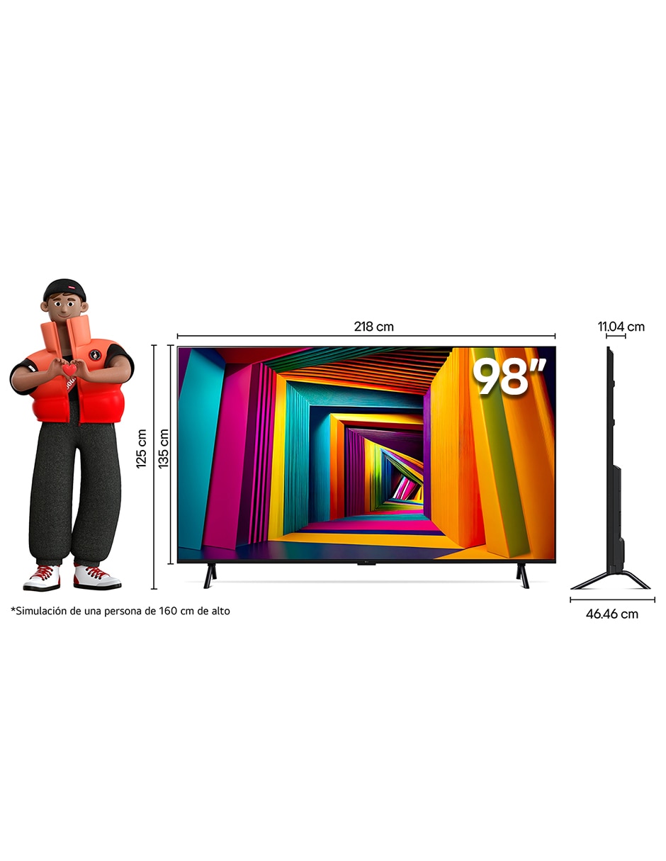 Pantalla UHD de 98 pulgadas 4K/UHD 98UT9050PSA con WebOS 13