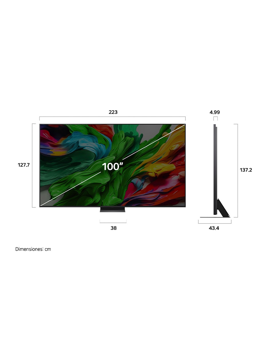 Pantalla smart TV QNED de 100 pulgadas 4K 100QNED86AS con evo AI 13